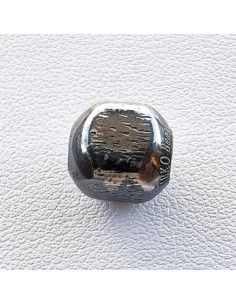 Square Chopped Bead Patina Silver