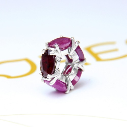 Ruby Spacer Bead